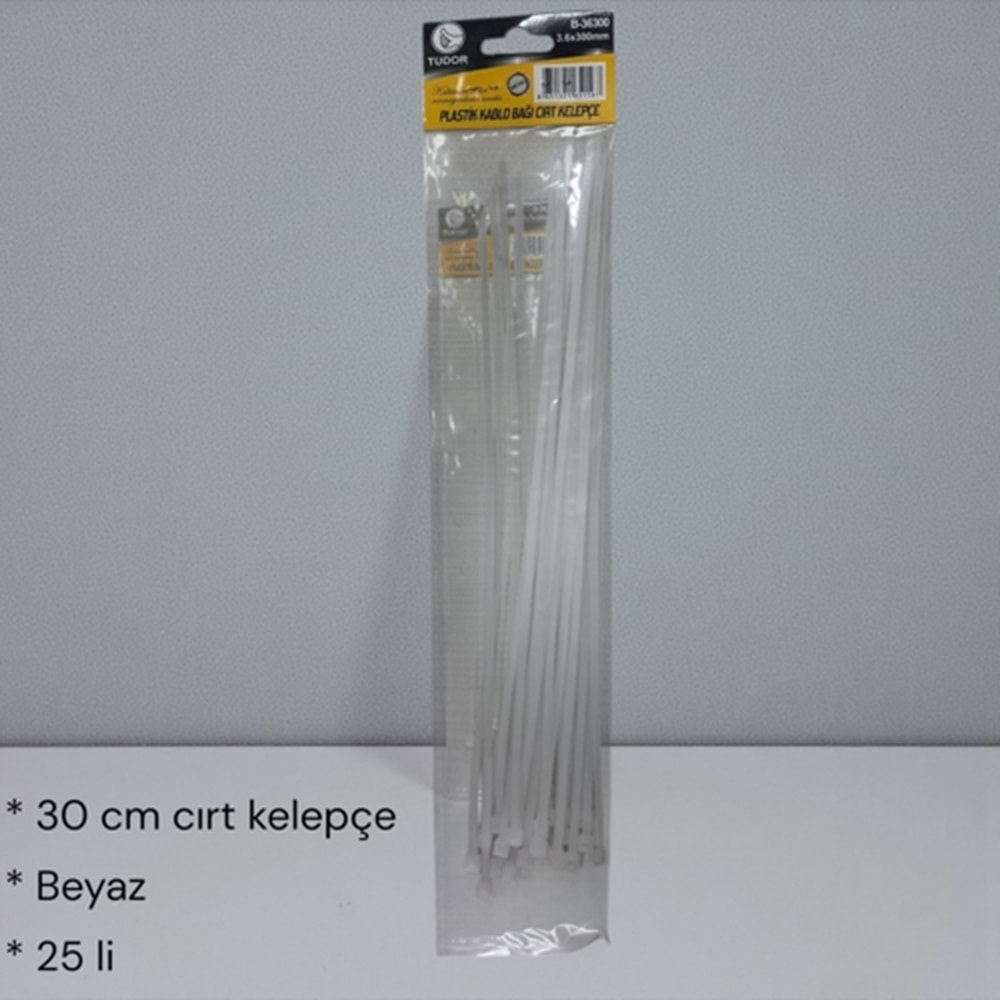 30 CM BEYAZ KELEPÇE 25 Lİ
