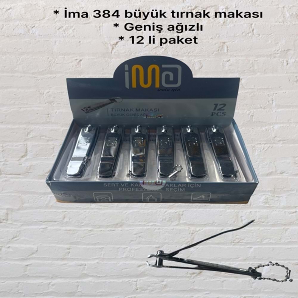 LTI- İMA 384 GENİŞ AĞIZLI TIRNAK MAKASI 12Lİ