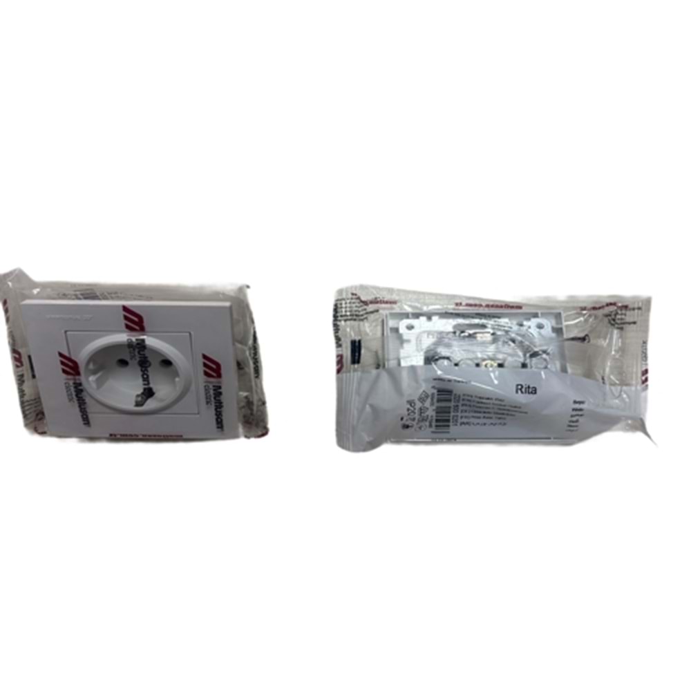 ALMERA TOPRAKLI İKİLİ SIVA ALTI PRİZ