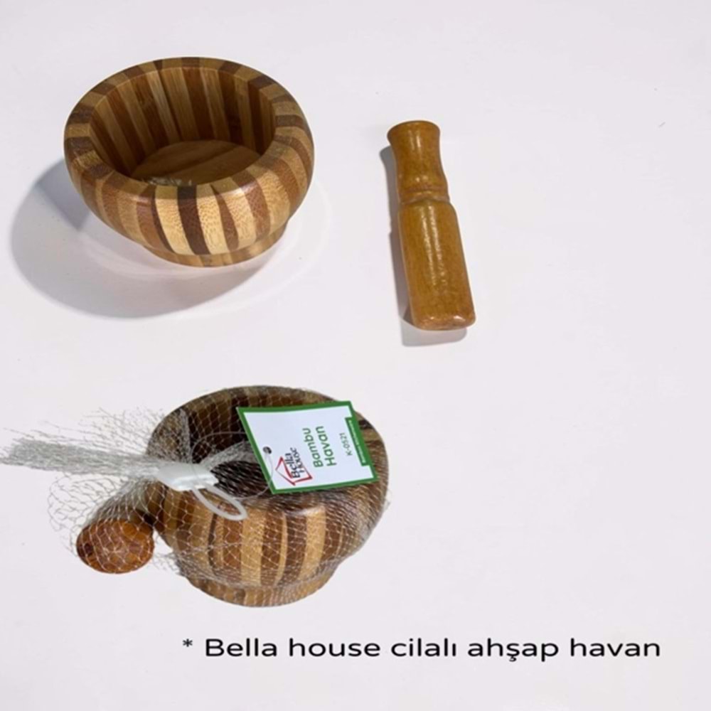 ZMAH-BELLA HOUSE AHŞAP HAVAN 10X10 CM