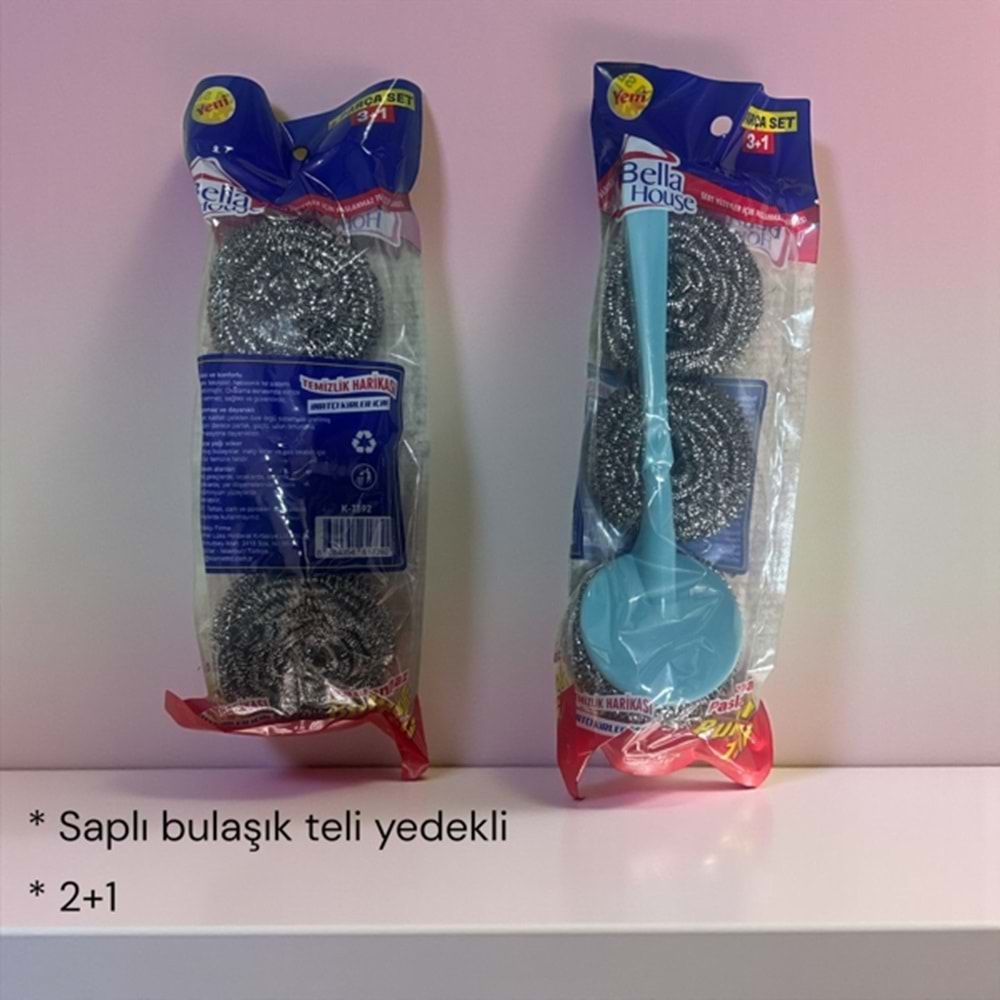 ZM- BELLA HOUSE BULAŞIK TELİ 2 YEDEKLİ
