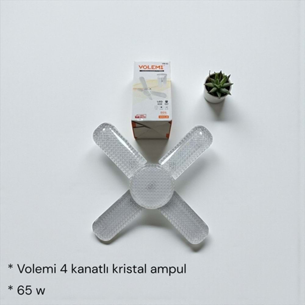 VOLEMİ 4 KANATLI PERVANE AMPUL 65 W