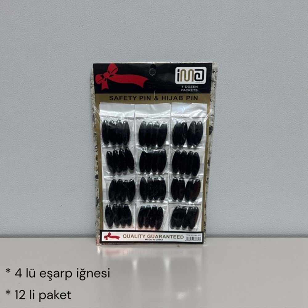 Lİ- 4 LÜ EŞARP İĞNESİ 48Lİ SİYAH