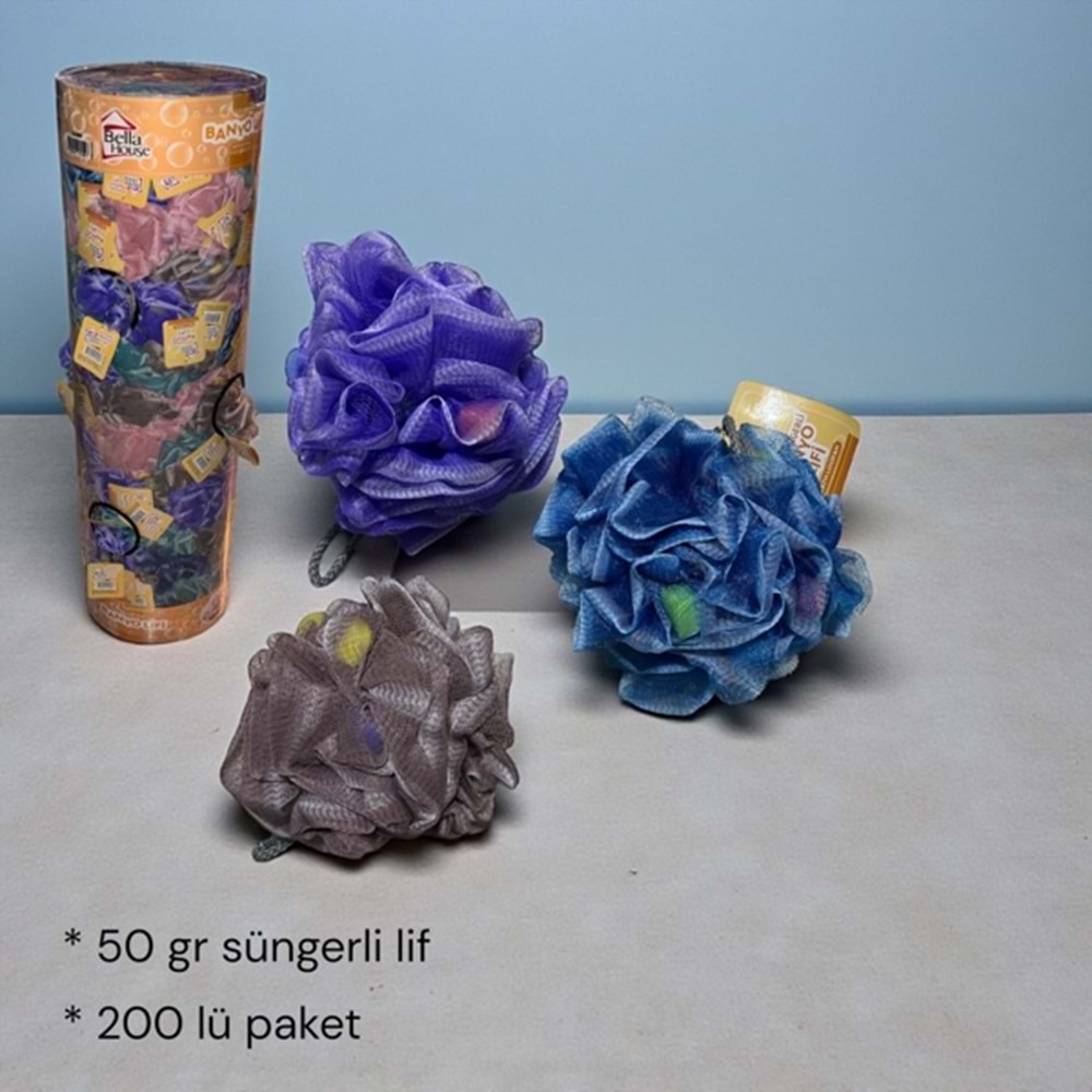 KB- BELLA HOUSE SÜNGERLİ BANYO LİFİ 50 GR
