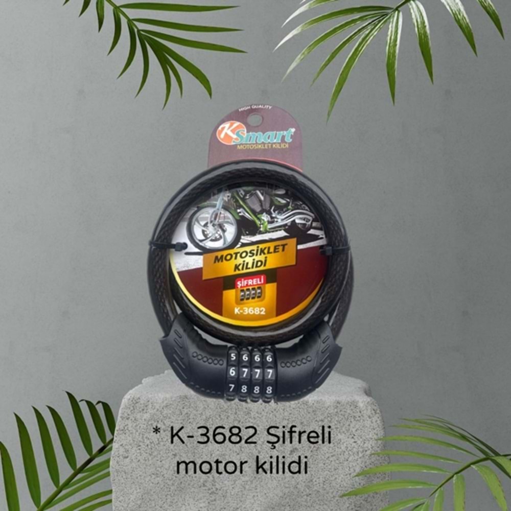 MK- KSMART K-3682 ŞİFRELİ MOTOR KİLİDİ