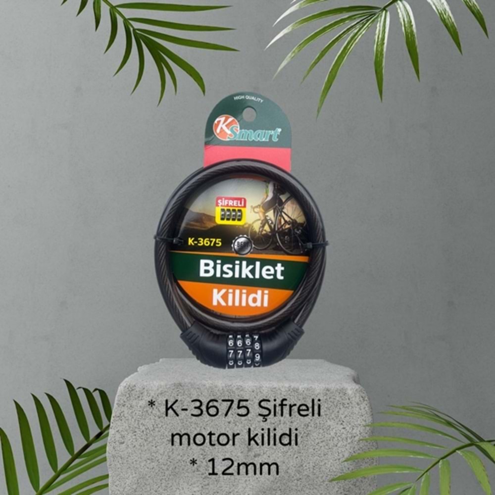 MK- KSMART K-3675 ŞİFRELİ MOTOR KİLİDİ