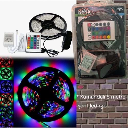 EE- 5 M ŞERİT RGB LED kumandalı