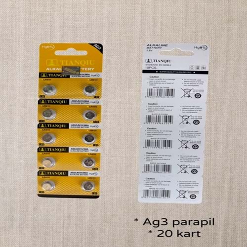 LP- TİANQUİ AG3/LR41H/392A PİL
