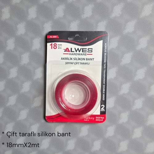 LYB- 18 MM ÇİFT TARAFLI SİLİKON BANT