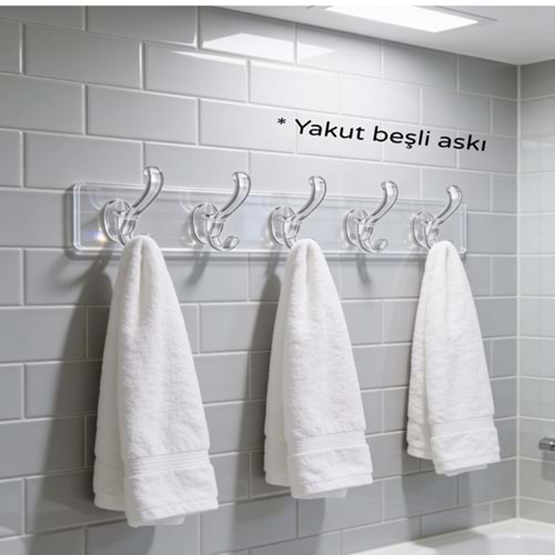 LASK- YAKUT BEŞLİ SİLİKON ASKI