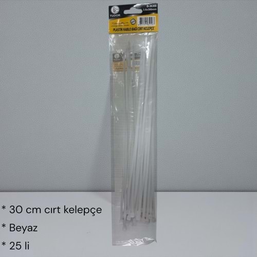 30 CM BEYAZ KELEPÇE 25 Lİ