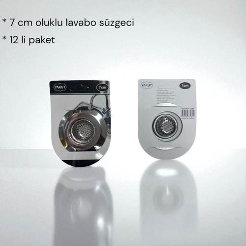 YAKUT 7 CM OLUKLU LAVABO SÜZGECİ