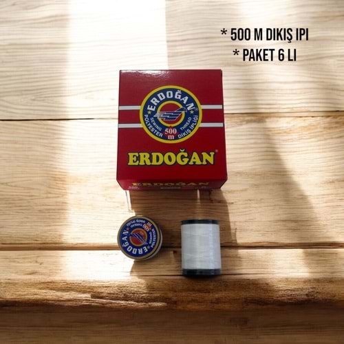 ERDOĞAN 500 M Beyaz DİKİŞ İPİ