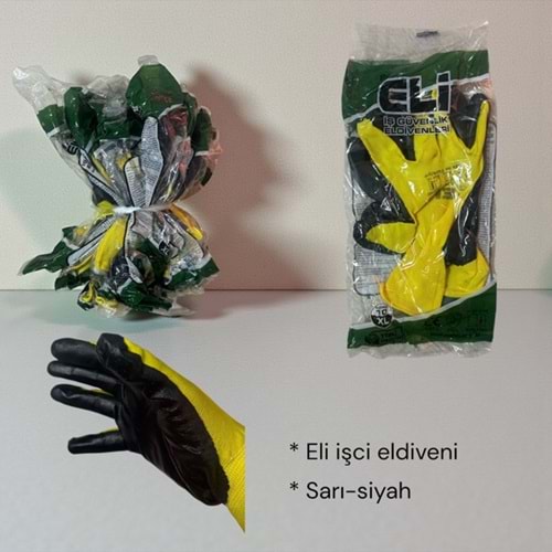 Hİ- ELİ İŞCİ ELDİVENİ SARI-SİYAH