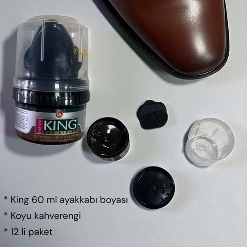 KİNG AYAKKABI BOYASI 60 ML KOYU KAHVE