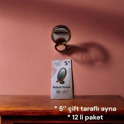 5 PLASTİK OVAL MAKYAJ AYNASI
