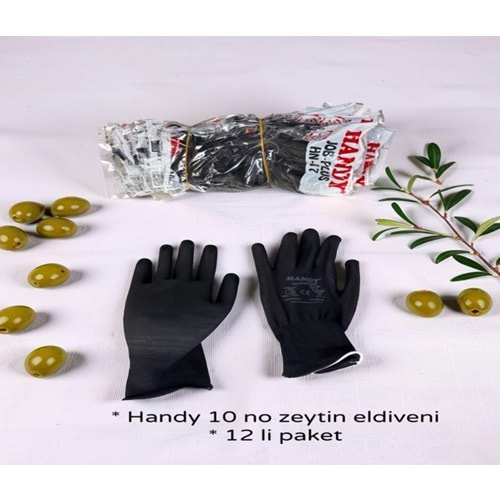 HİE- HANDY SİYAH ZEYTİN ELDİVENİ 10 NO