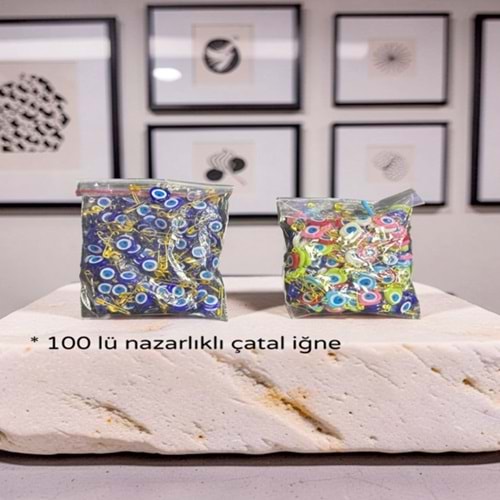 Lİ- 100 LÜ ÇATAL İĞNELİ NAZARLIK