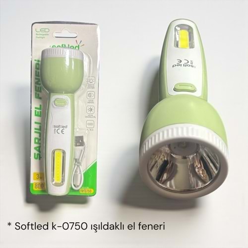 SOFTLED ŞARJLI EL FENERİ