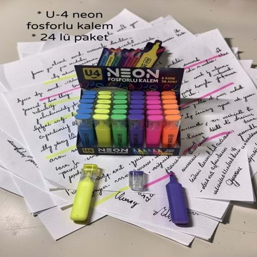 KBF- U-4 FOSFORLU KALEM PREM NEON