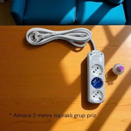 ALMERA 3 M KABLOLU ÜÇLÜ PRİZ