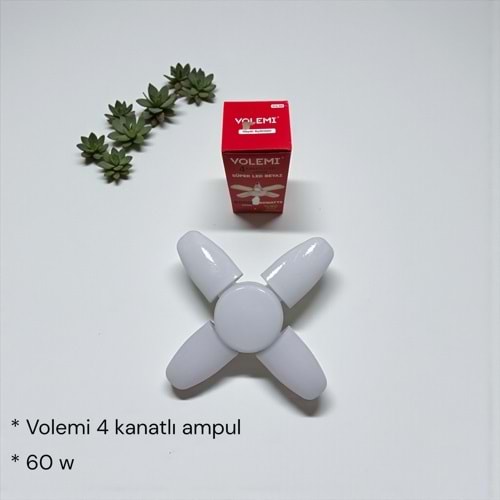VOLEMİ 4 KANATLI KRİSTAL PERVANE AMPUL