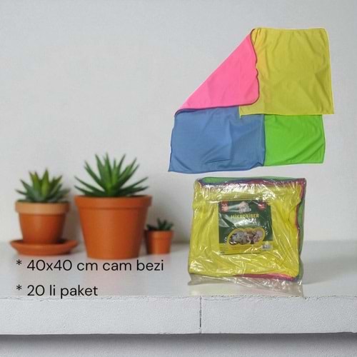 BELLA HOUSE MİKROFİBER CAM BEZİ 40*40