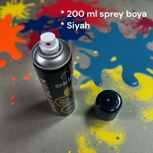 200 ML SİYAH SPREY BOYA