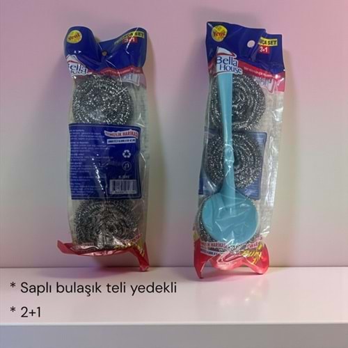 ZM- BELLA HOUSE BULAŞIK TELİ 2 YEDEKLİ