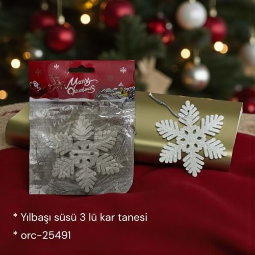 YILBAŞI SÜSÜ BEYAZ KAR