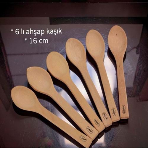 ZMK- 6 LI AHŞAP KAŞIK 16 CM