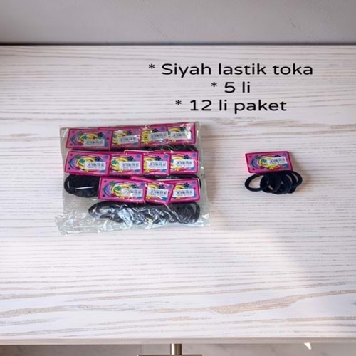 HTO-4 LÜ SİYAH BEZ LASTİK TOKA