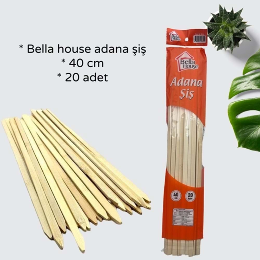 ZMÇ- BELLA HOUSE ADANA ŞİŞ 40 CM 20Lİ
