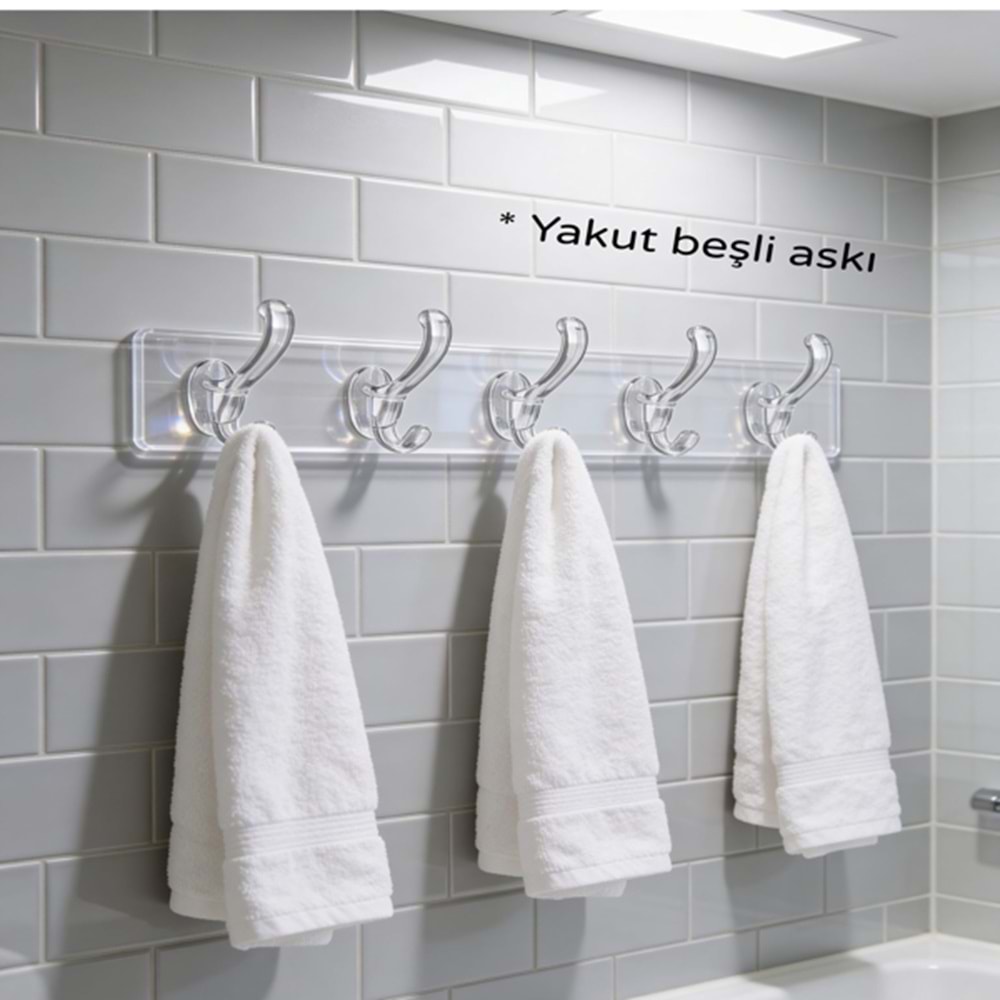 LASK- YAKUT BEŞLİ SİLİKON ASKI