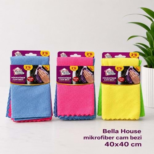 TMİK-BELLA HOUSE MİKROFİBER CAM BEZİ 2 Lİ